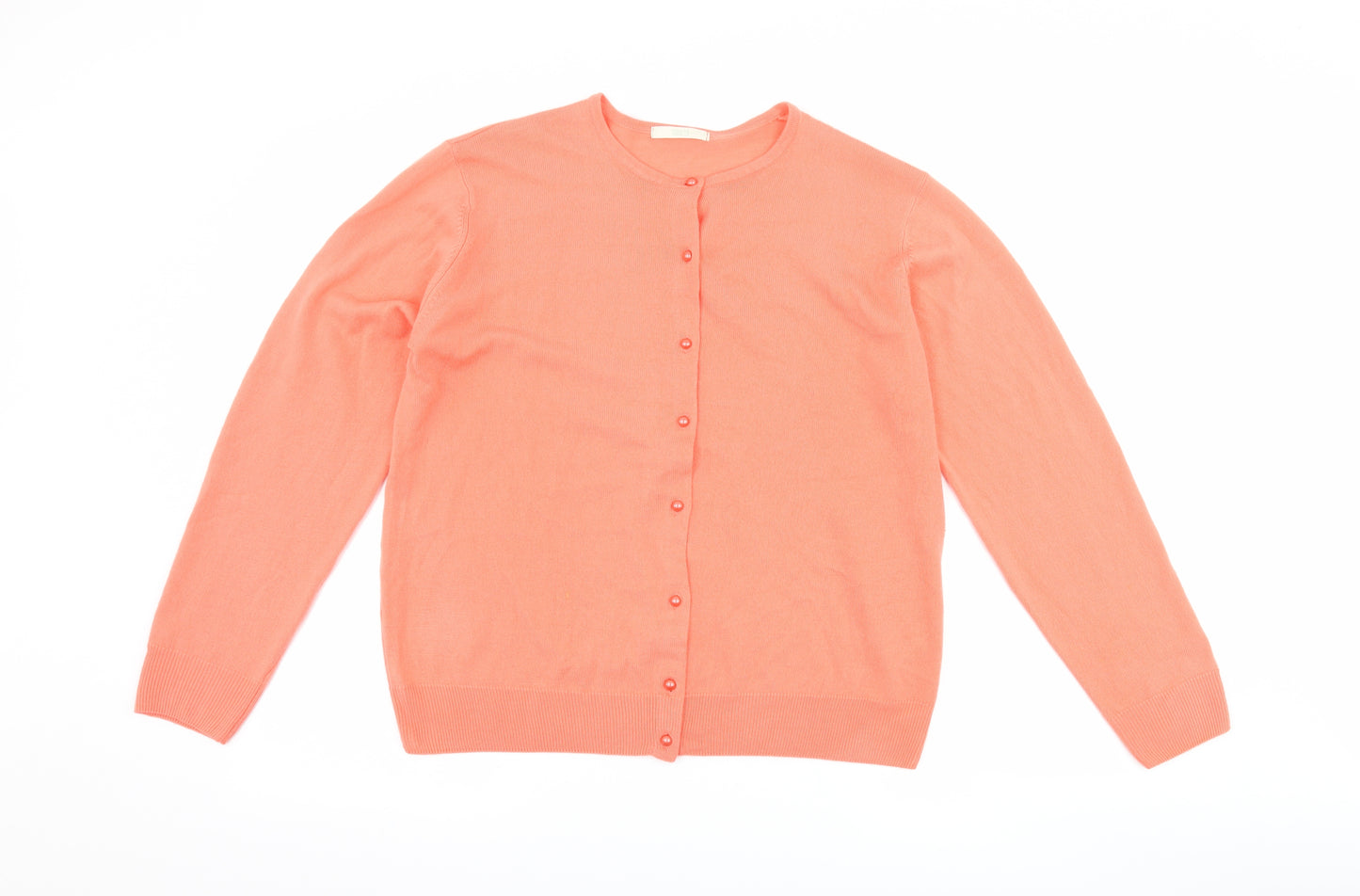 Marks and Spencer Womens Orange   Cardigan Jumper Size 18