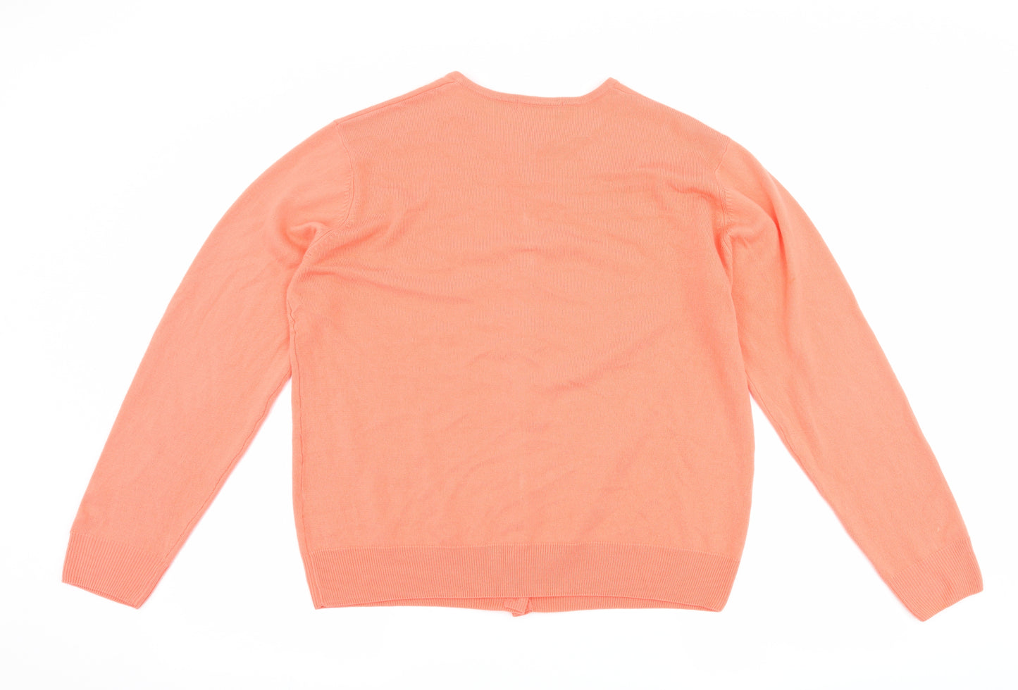 Marks and Spencer Womens Orange   Cardigan Jumper Size 18