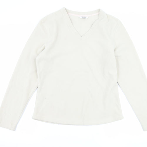 editions Womens Beige  Fleece Pullover Jumper Size 12