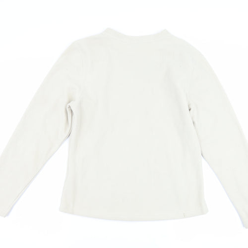 editions Womens Beige  Fleece Pullover Jumper Size 12