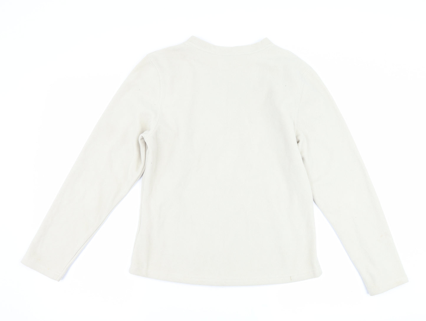 editions Womens Beige  Fleece Pullover Jumper Size 12