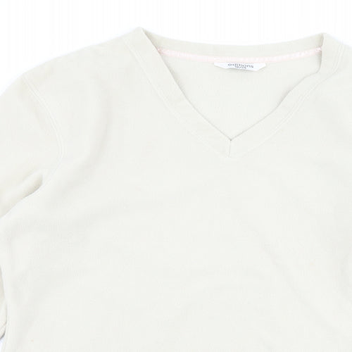 editions Womens Beige  Fleece Pullover Jumper Size 12
