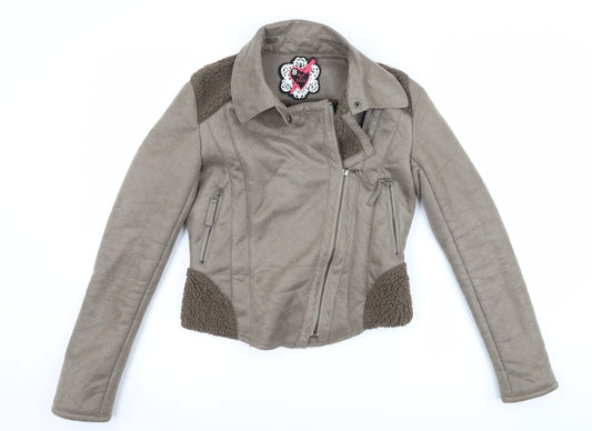 Front view of Red or Dead women’s brown jacket, size UK 8