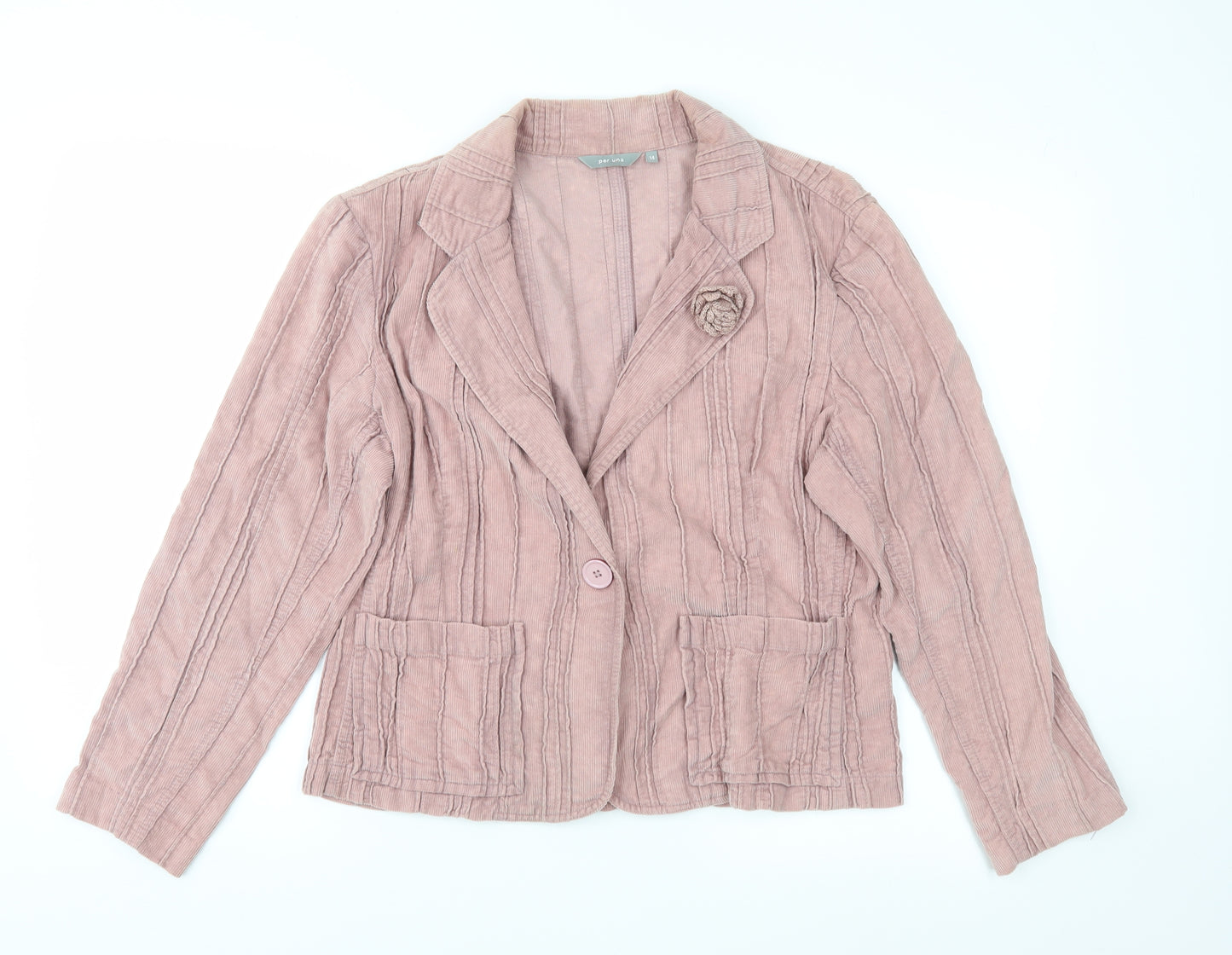 Per Una Womens Pink  Corduroy Jacket  Size 14