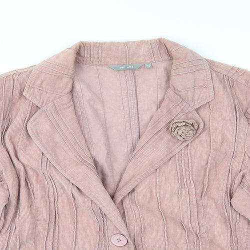 Per Una Womens Pink  Corduroy Jacket  Size 14