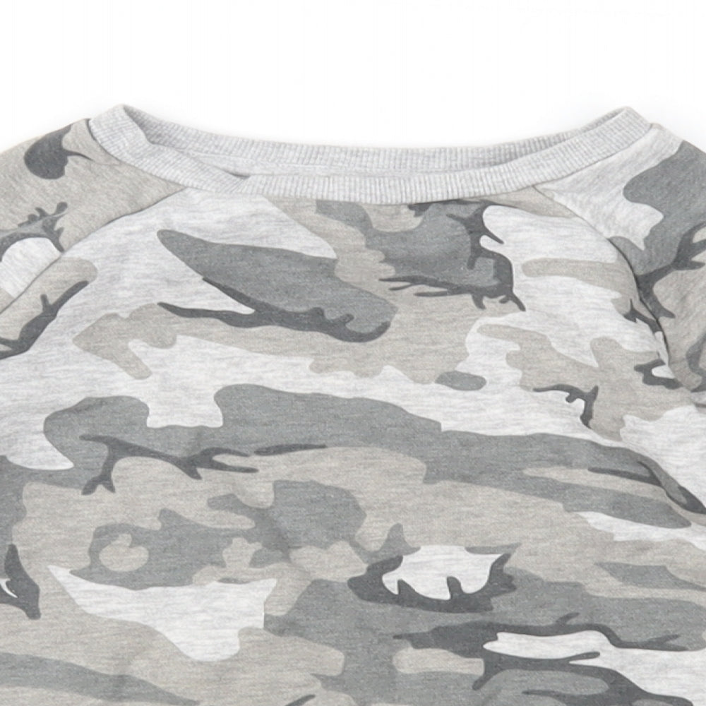 NEXT Boys Grey Camouflage  Pullover Sweatshirt Size 4 Years