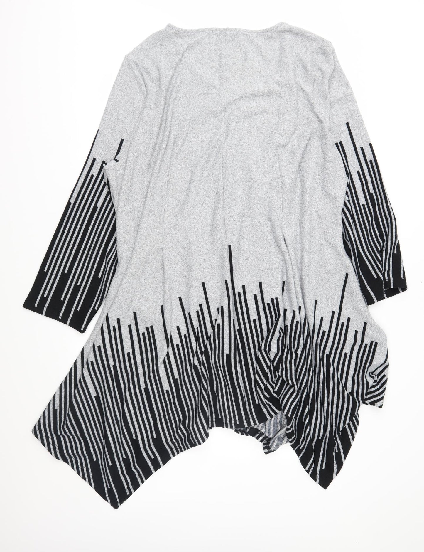 Yours Womens Grey Geometric Jersey A-Line  Size 26