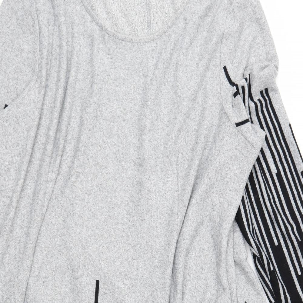 Yours Womens Grey Geometric Jersey A-Line  Size 26