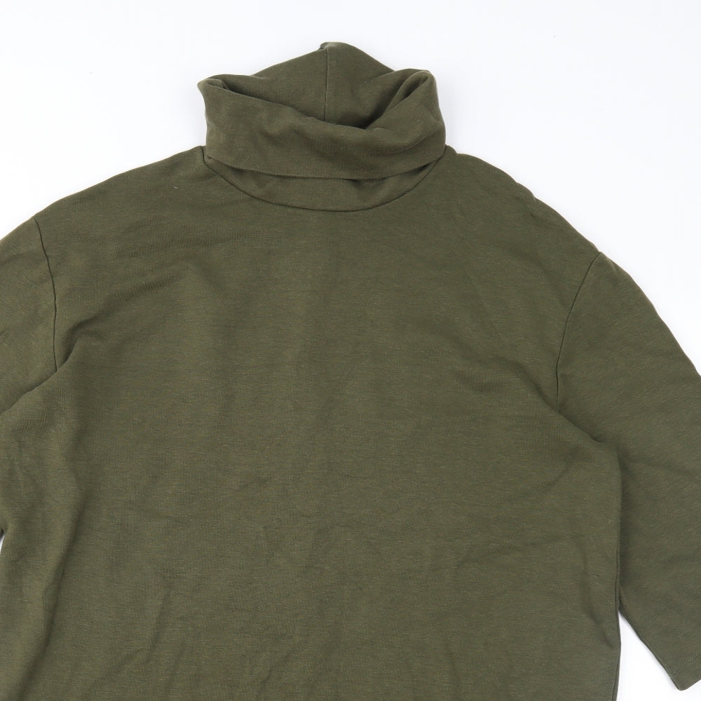 Zara Womens Green  Jersey T-Shirt Dress  Size L