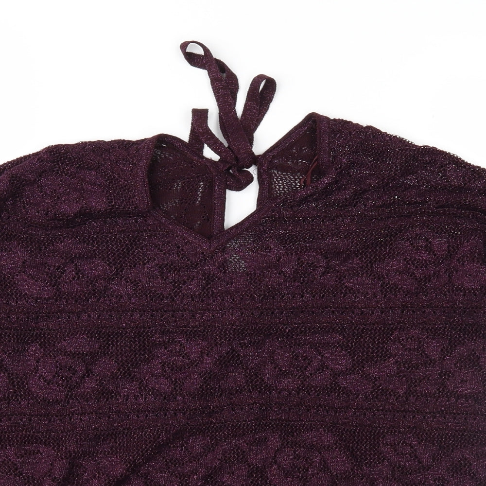 NEXT Womens Purple  Knit Pullover Jumper Size 14