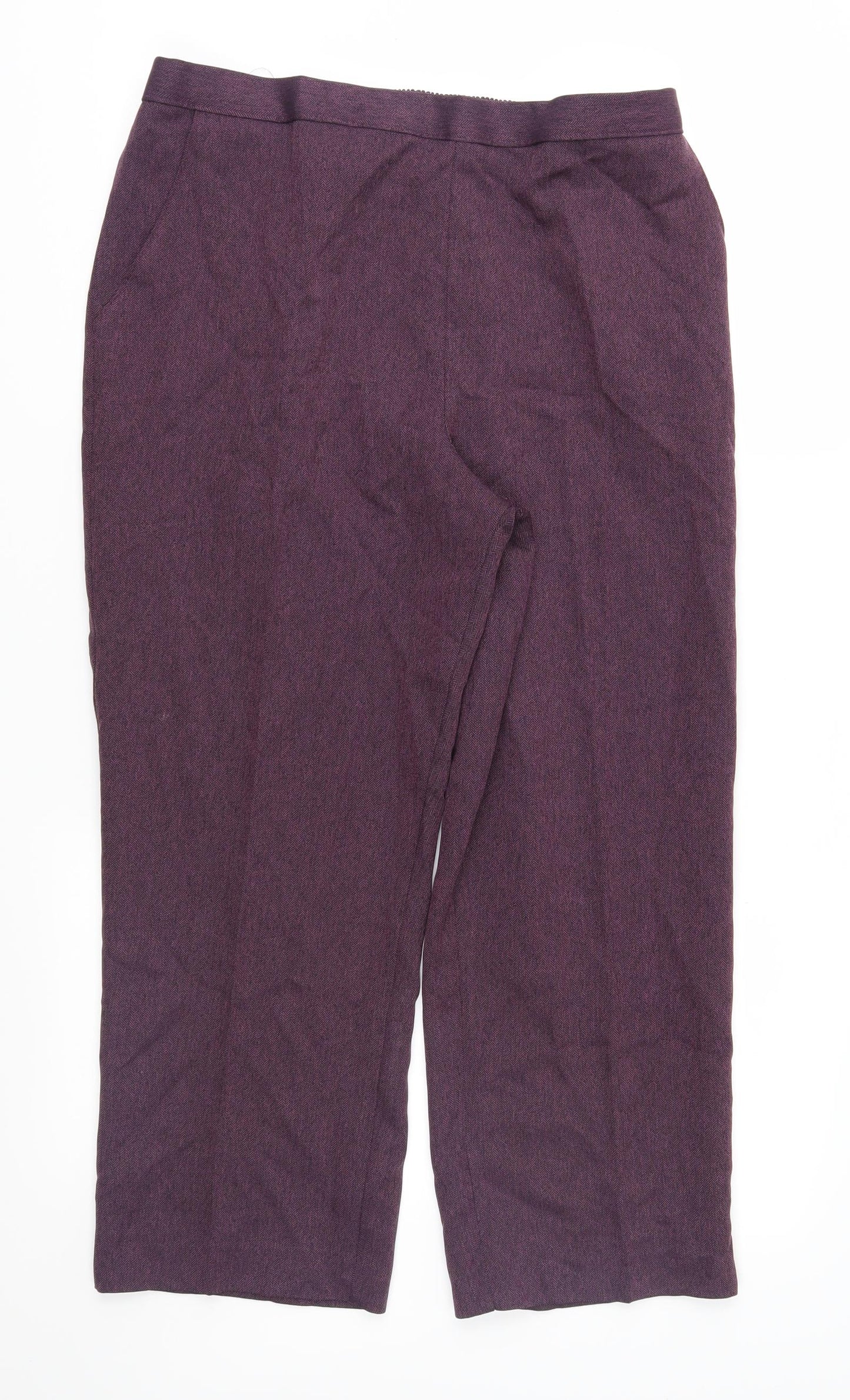 Pinns Womens Purple   Cropped Trousers Size 18 L24 in