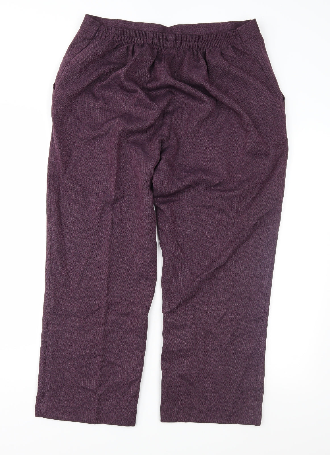 Pinns Womens Purple   Cropped Trousers Size 18 L24 in