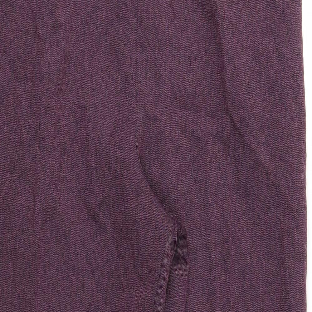 Pinns Womens Purple   Cropped Trousers Size 18 L24 in
