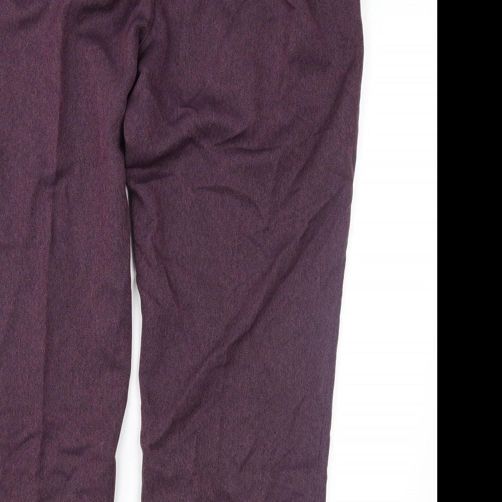 Pinns Womens Purple   Cropped Trousers Size 18 L24 in