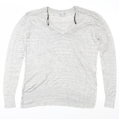 H&M Womens Grey  Knit Pullover Jumper Size M