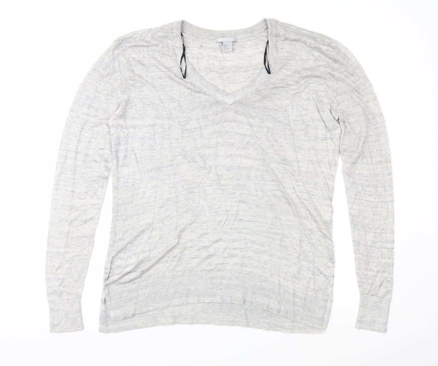 H&M Womens Grey  Knit Pullover Jumper Size M