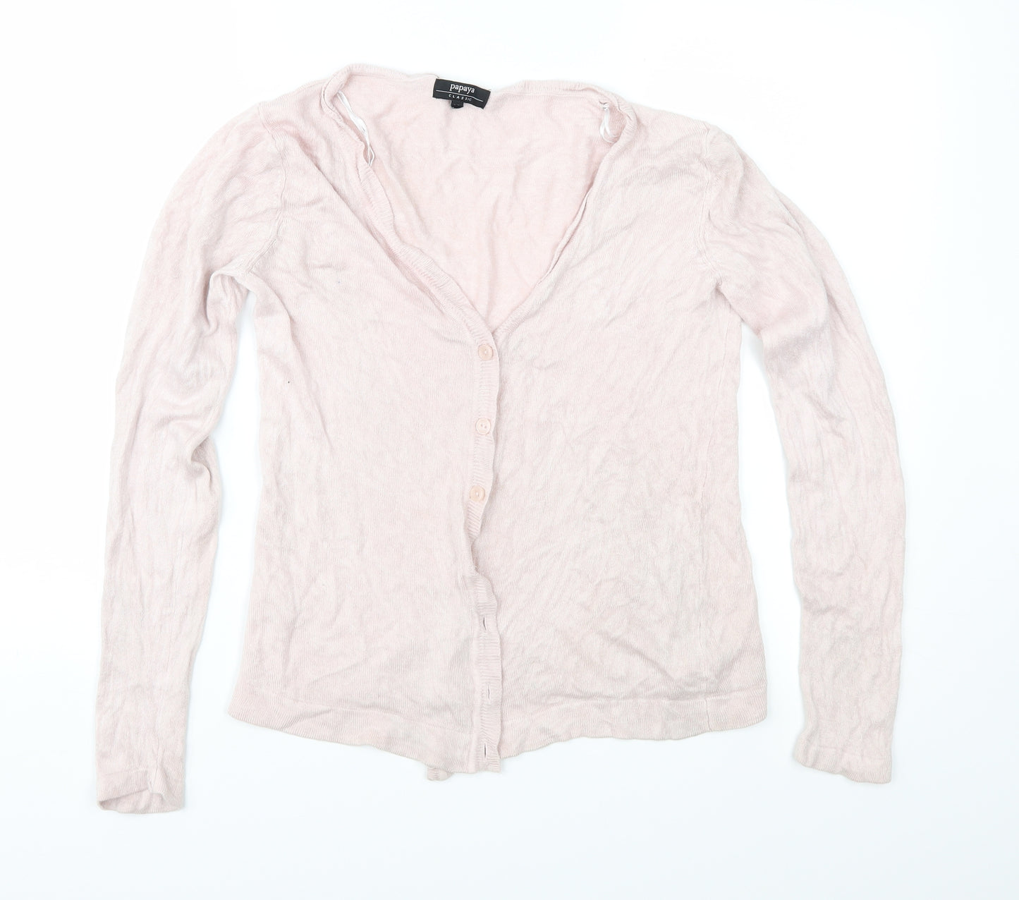 Papaya Womens Pink  Knit Cardigan Jumper Size 12