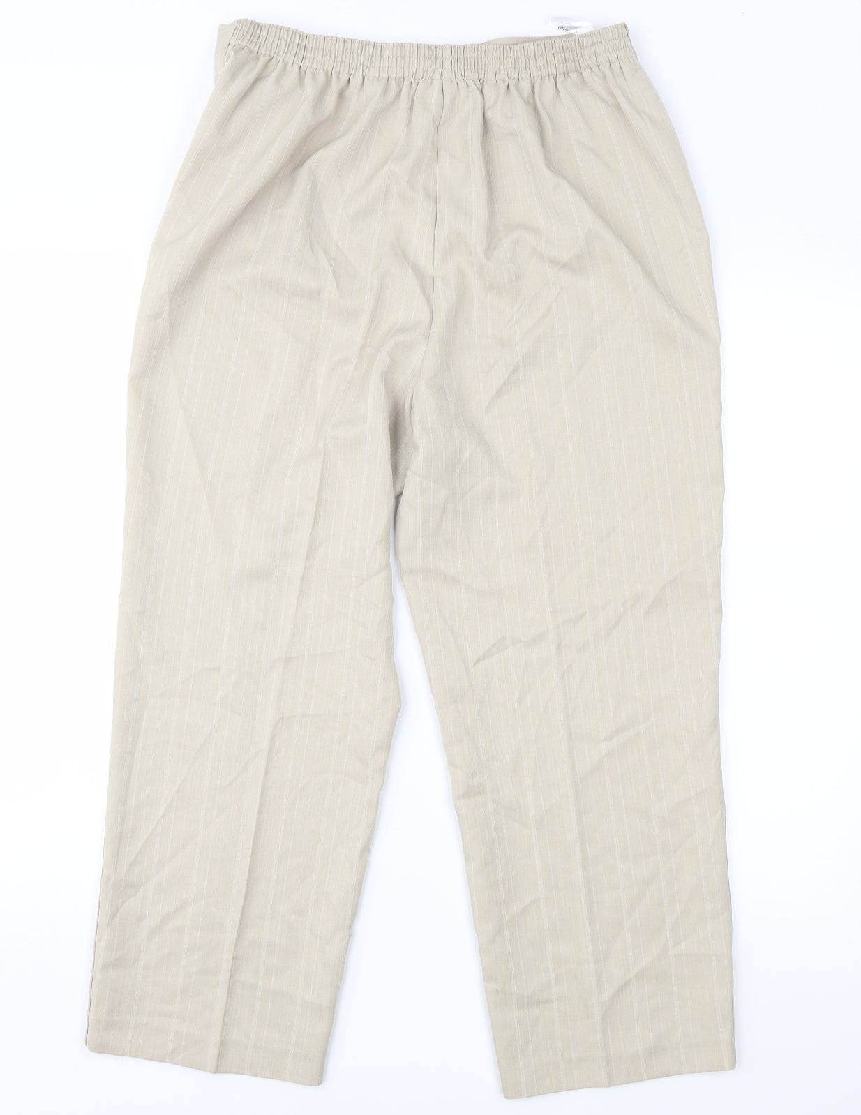 Bonmarché Womens Beige Striped  Trousers  Size 14 L26 in