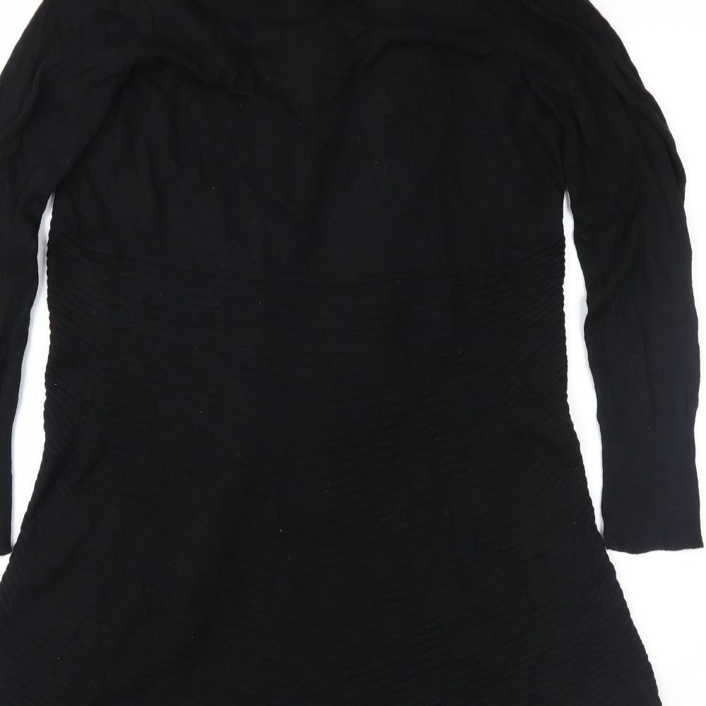 BHS Womens Black  Knit Cardigan Jumper Size 14