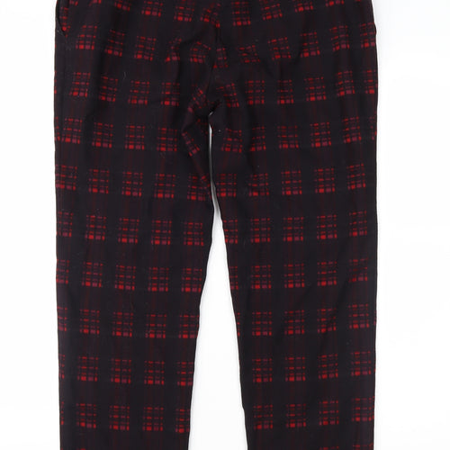 NEXT Womens Purple Check  Trousers  Size 32 in L26 in