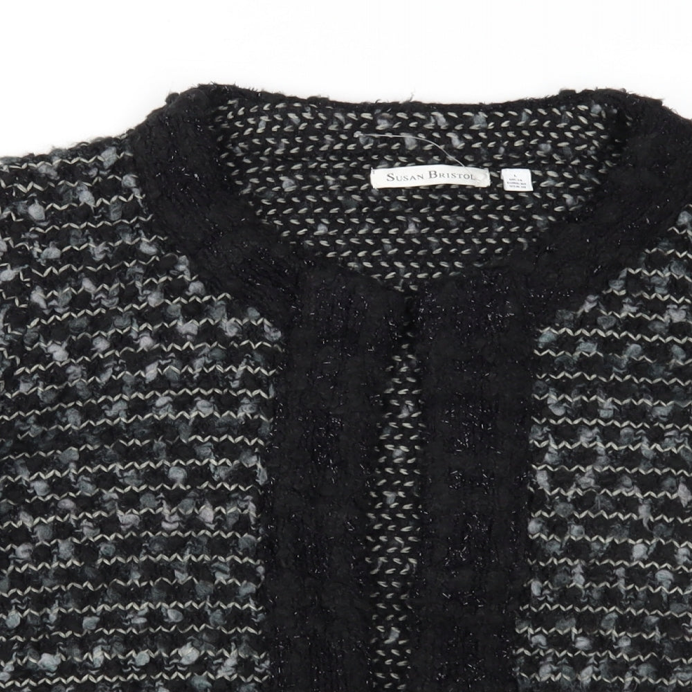 Susan Bristol Womens Grey  Knit Jacket Coatigan Size 14