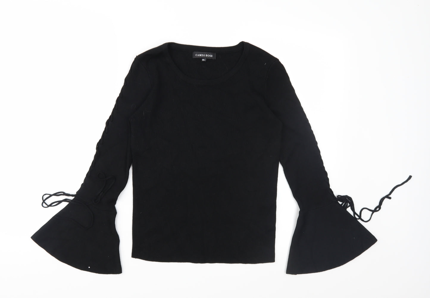 Cameo Rose Womens Black  Knit Pullover Jumper Size M