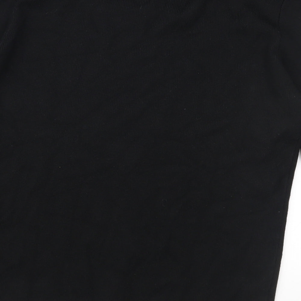 Cameo Rose Womens Black  Knit Pullover Jumper Size M