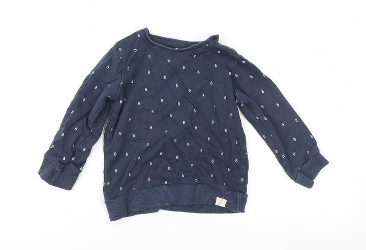 George Boys Blue Geometric  Pullover Casual Size 18-24 Months