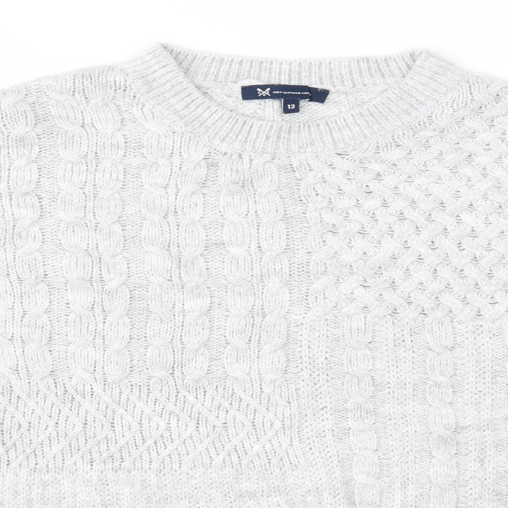 Crew Clothing Womens Grey  Knit Pullover Jumper Size 12