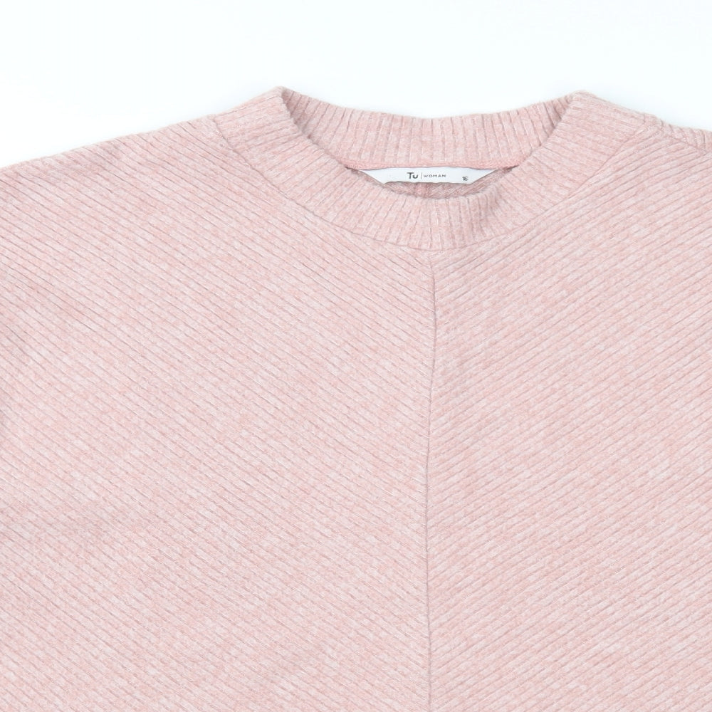 TU Womens Pink  Knit Pullover Jumper Size 16