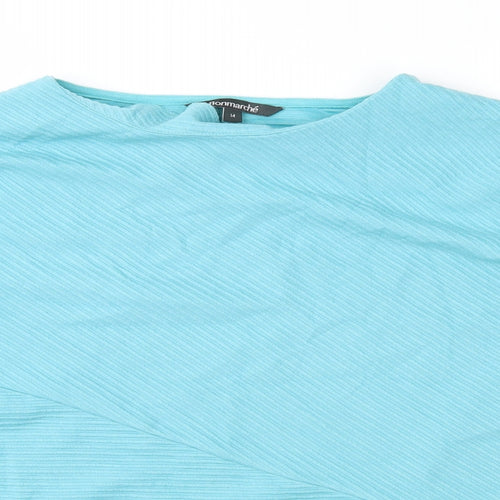 Bonmarché Womens Blue  Knit Pullover Jumper Size 14