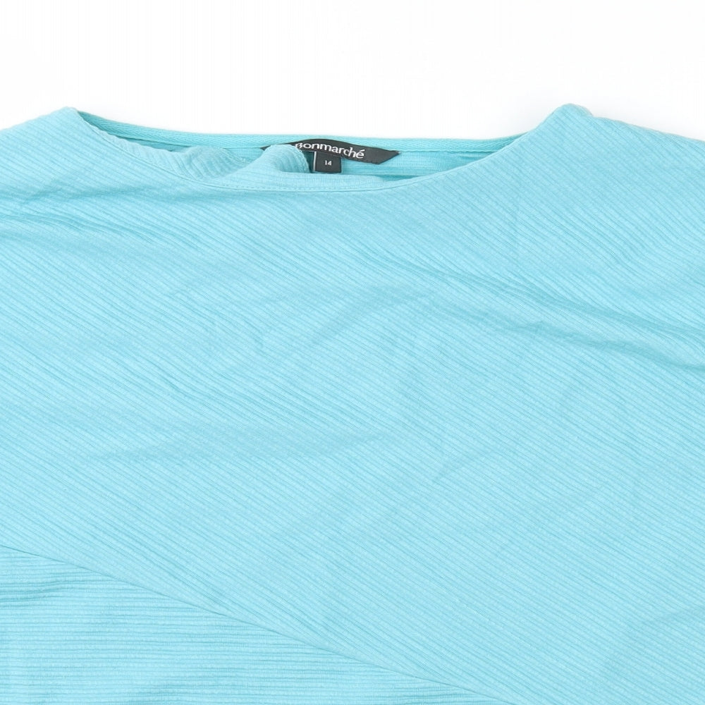 Bonmarché Womens Blue  Knit Pullover Jumper Size 14
