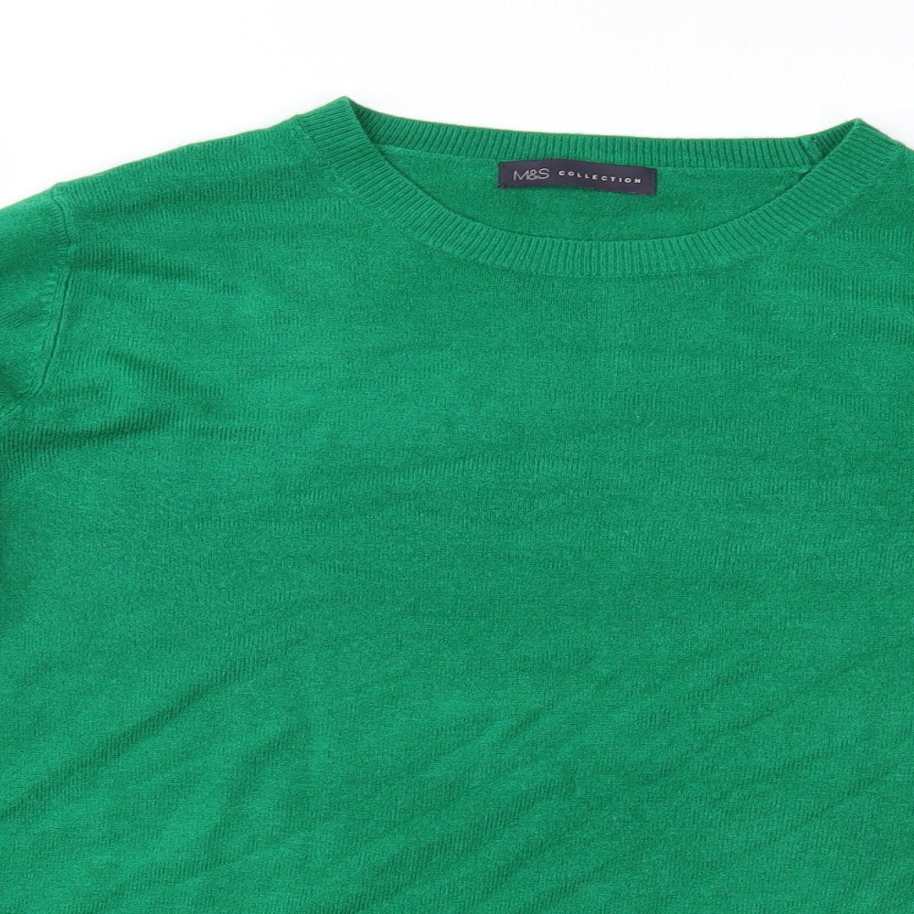 Marks and Spencer Womens Green  Knit Pullover Jumper Size 14
