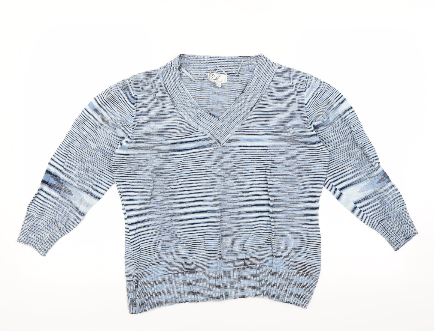 Klass Womens Blue   Pullover Jumper Size L