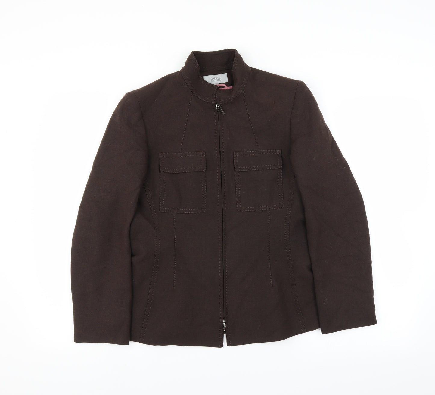 Marks and Spencer Womens Brown   Jacket Suit Jacket Size 10