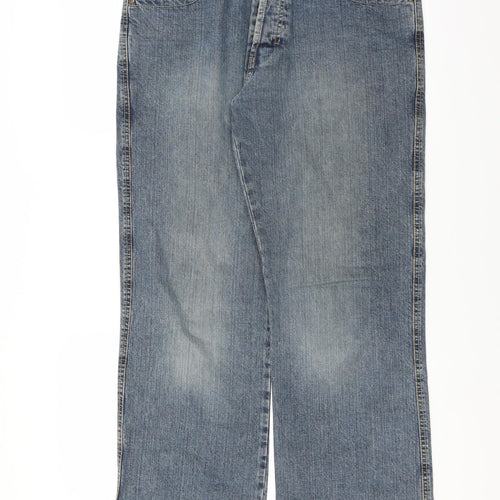 NEXT Mens Blue  Denim Bootcut Jeans Size 34 in L31 in