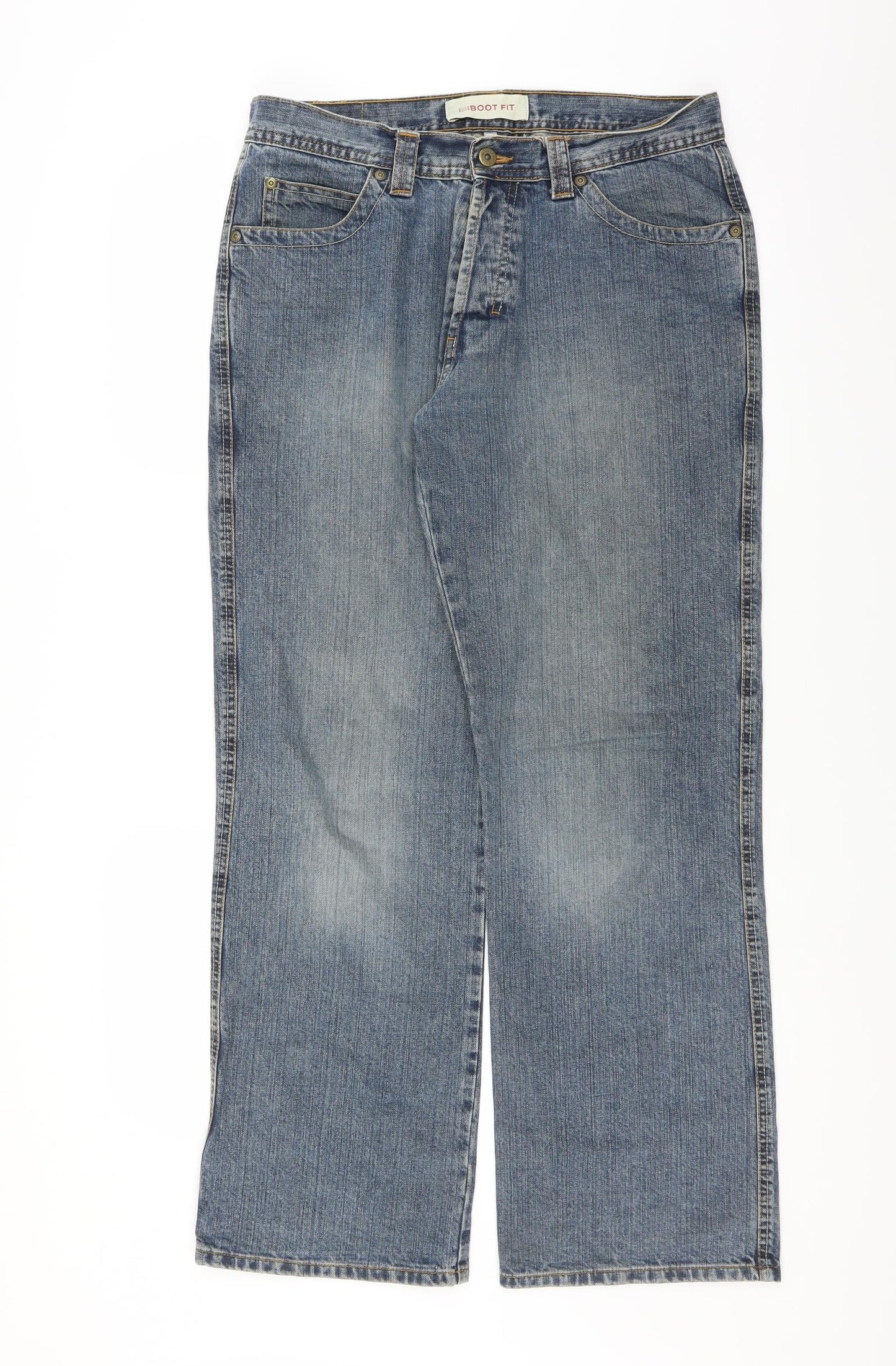 NEXT Mens Blue  Denim Bootcut Jeans Size 34 in L31 in