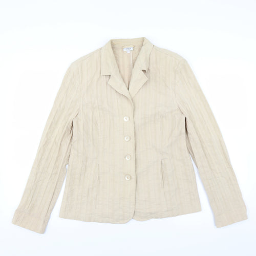 Lebek Womens Beige   Jacket Blazer Size 12