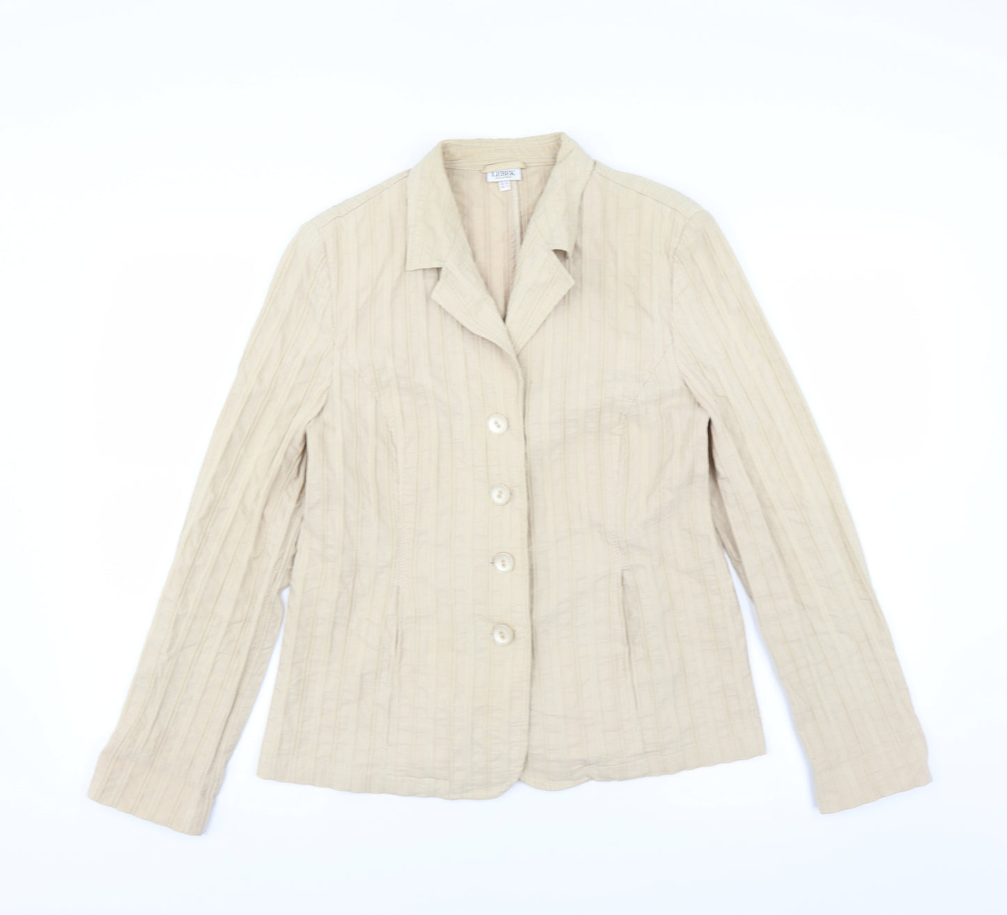 Lebek Womens Beige   Jacket Blazer Size 12