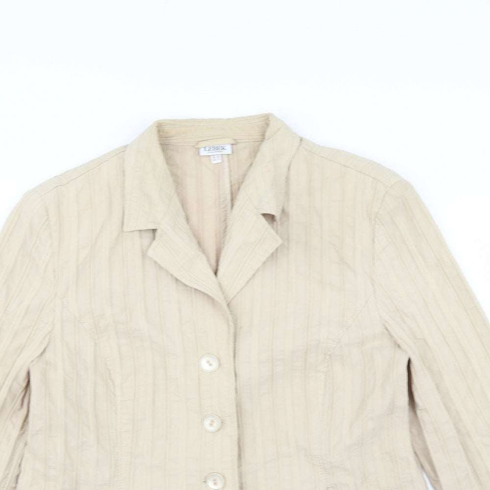 Lebek Womens Beige   Jacket Blazer Size 12