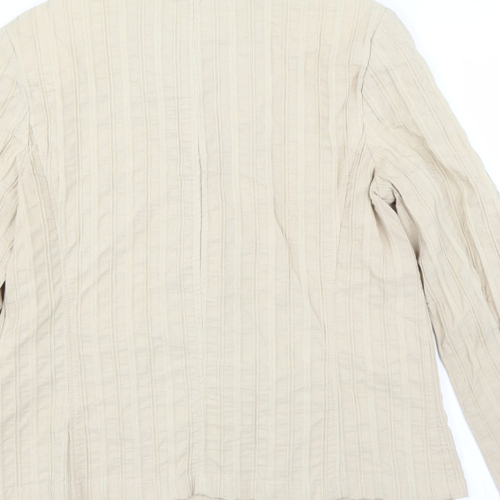 Lebek Womens Beige   Jacket Blazer Size 12