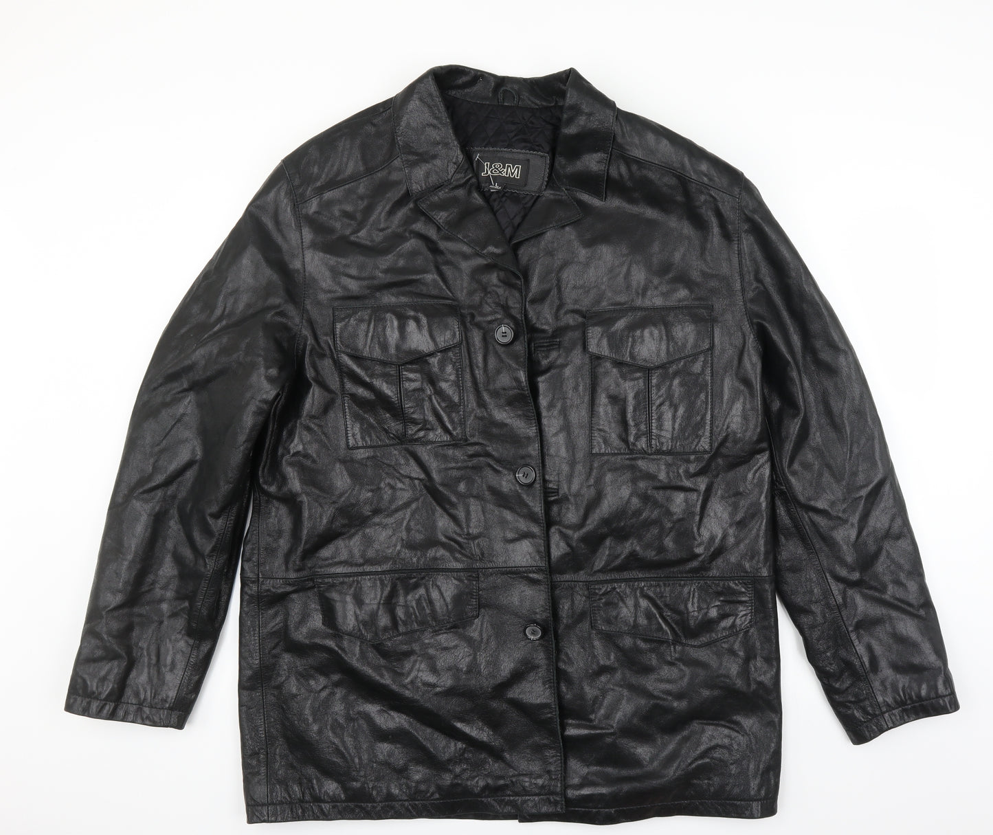 j&m Mens Black   Jacket  Size L