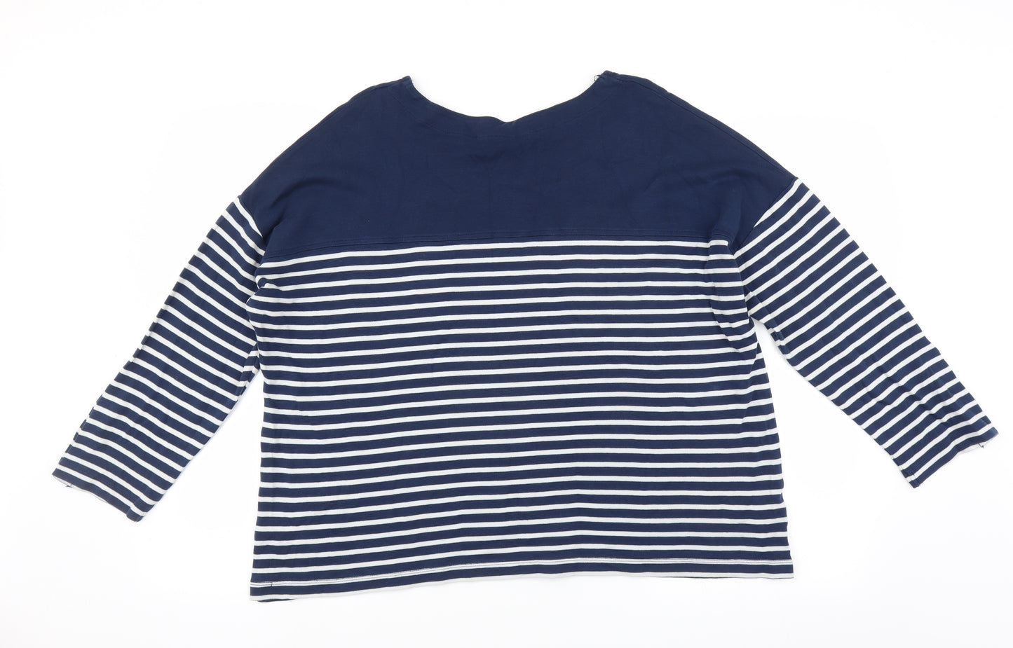 Sainsburys Womens Blue Striped  Basic T-Shirt Size 20