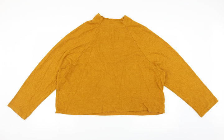 H&M Womens Yellow   Pullover Jumper Size L
