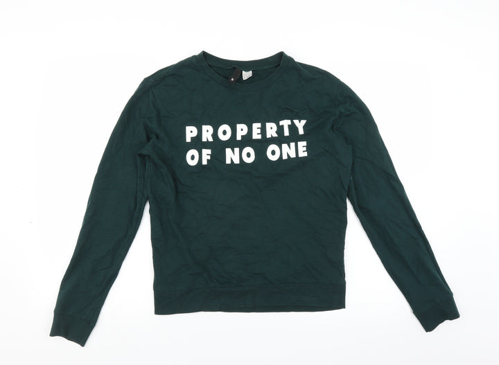 Divided by H&M Womens Green Pullover Sweatshirt Size S - property of no one