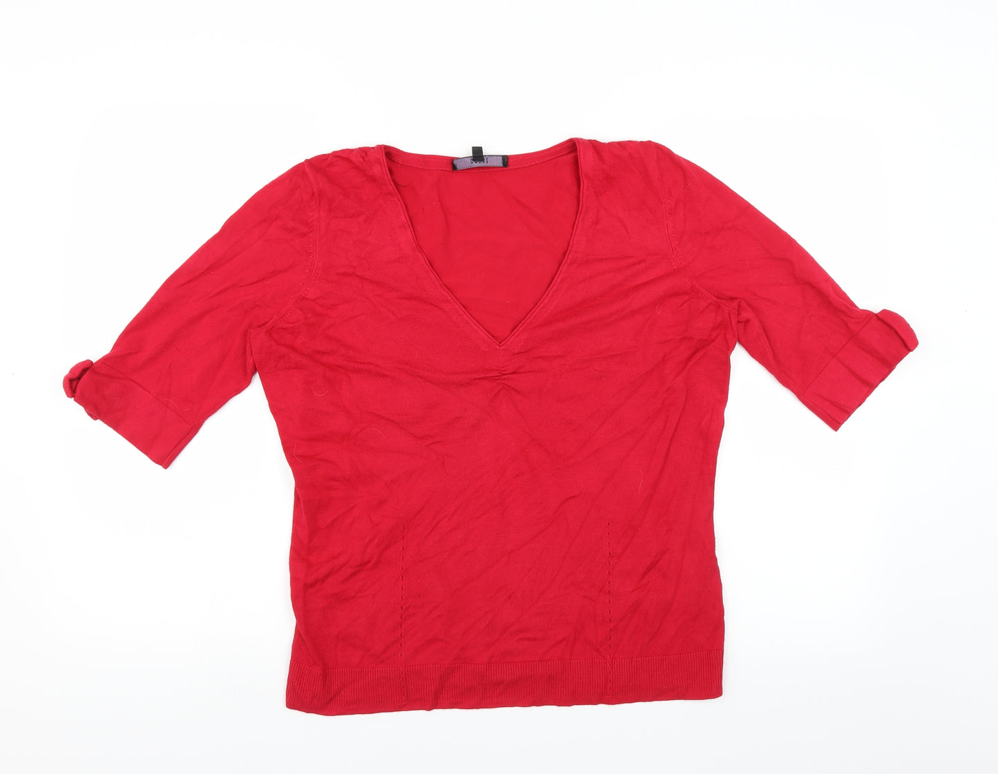 Coast Womens Red   Pullover Jumper Size 16  - bows on sleeves