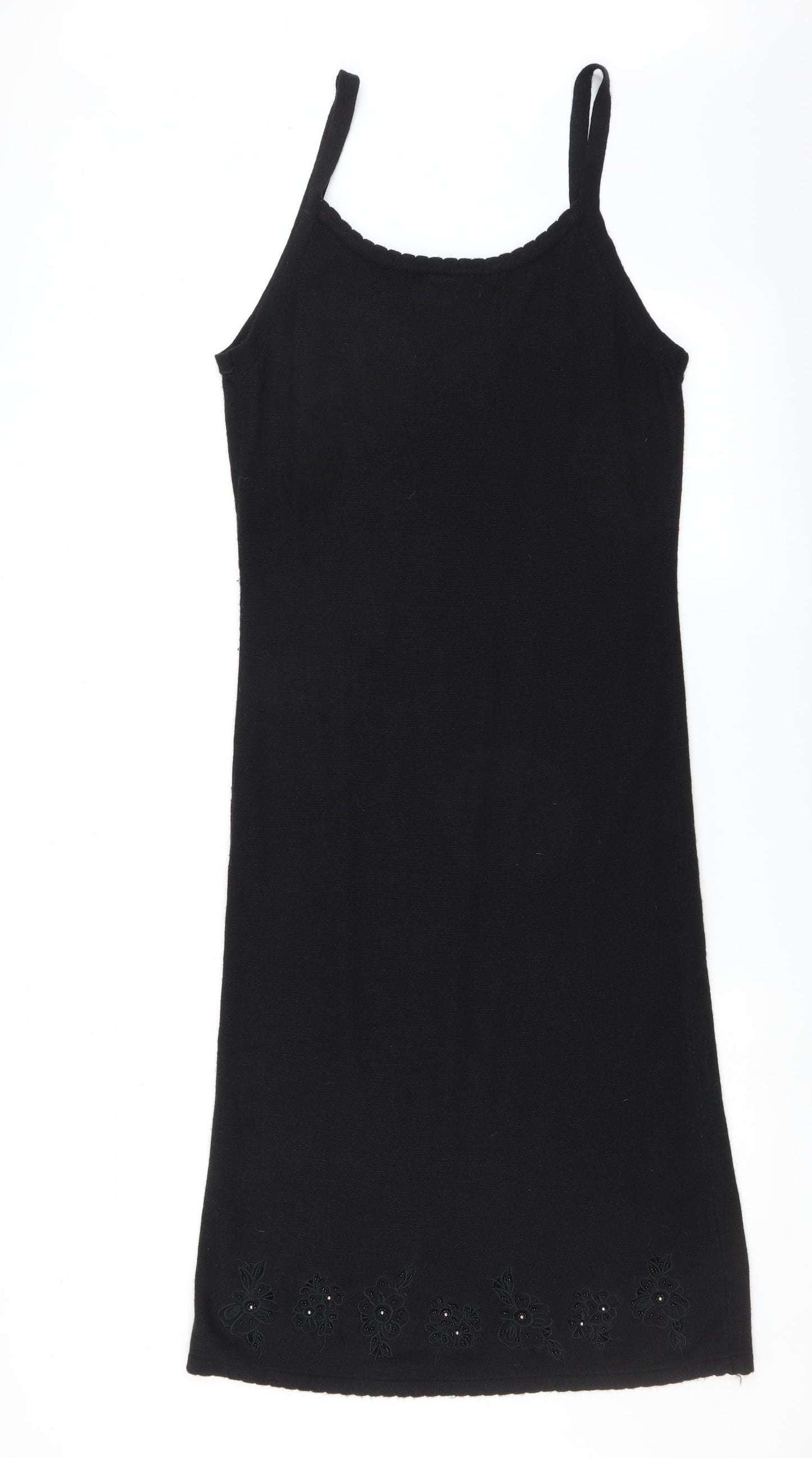 Etam Womens Black   Pencil Dress  Size 16  - beaded detail