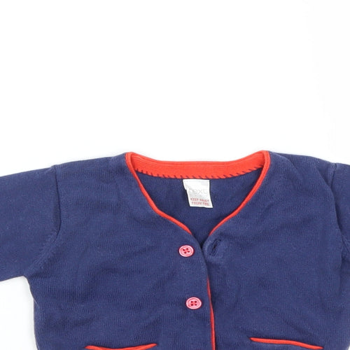 NEXT Girls Blue   Cardigan Jumper Size 0-3 Months