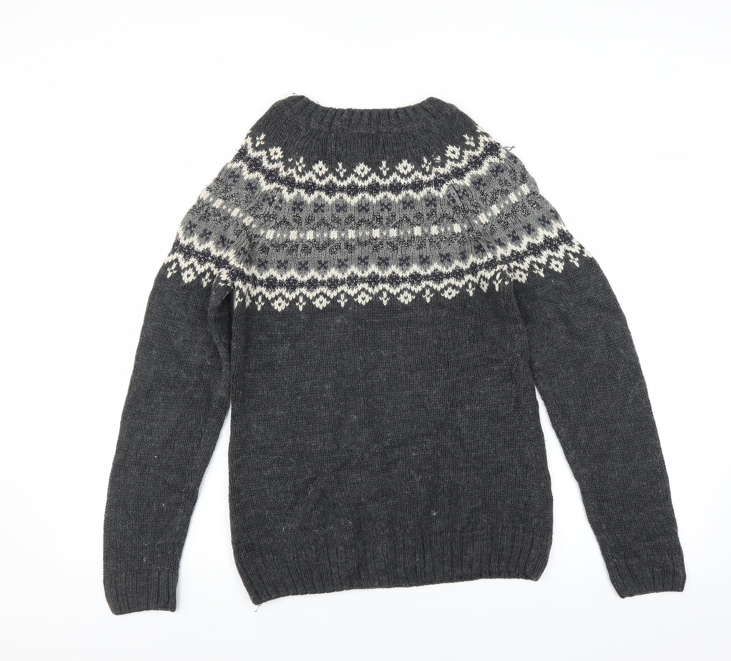 Matalan Womens Grey   Pullover Jumper Size 10  - Christmas