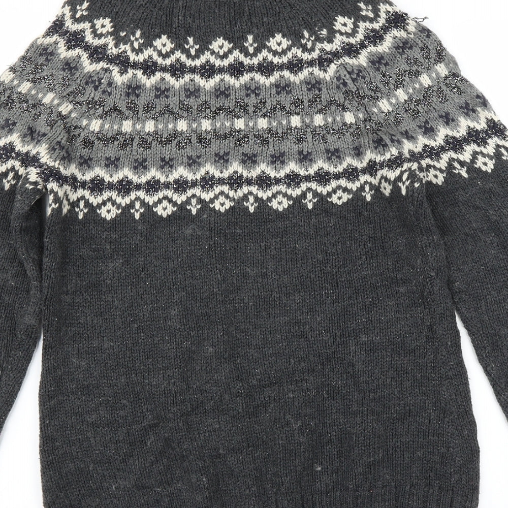 Matalan Womens Grey   Pullover Jumper Size 10  - Christmas